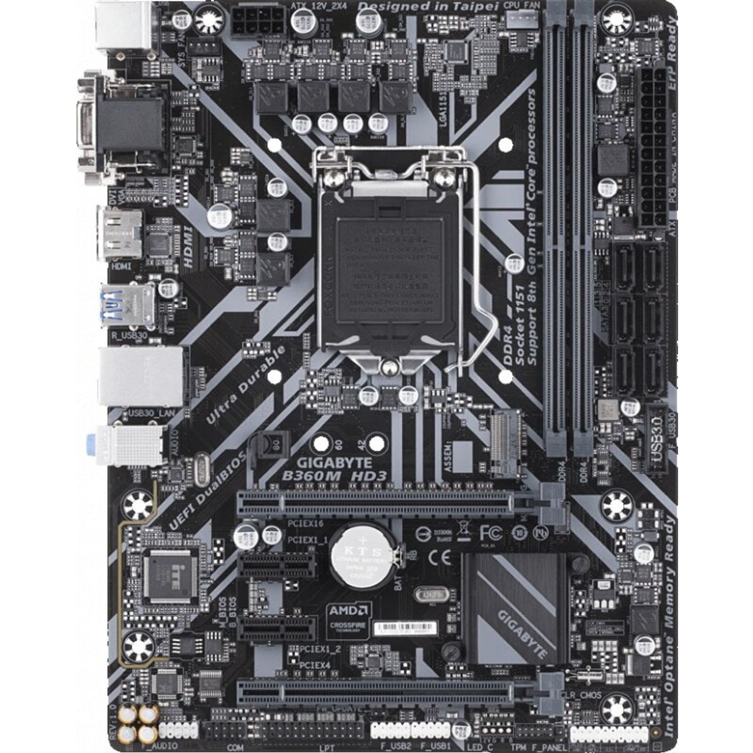 Placa de baza Gigabyte B360M HD3, Socket 1151 (4719331802899) fotografia produsului
