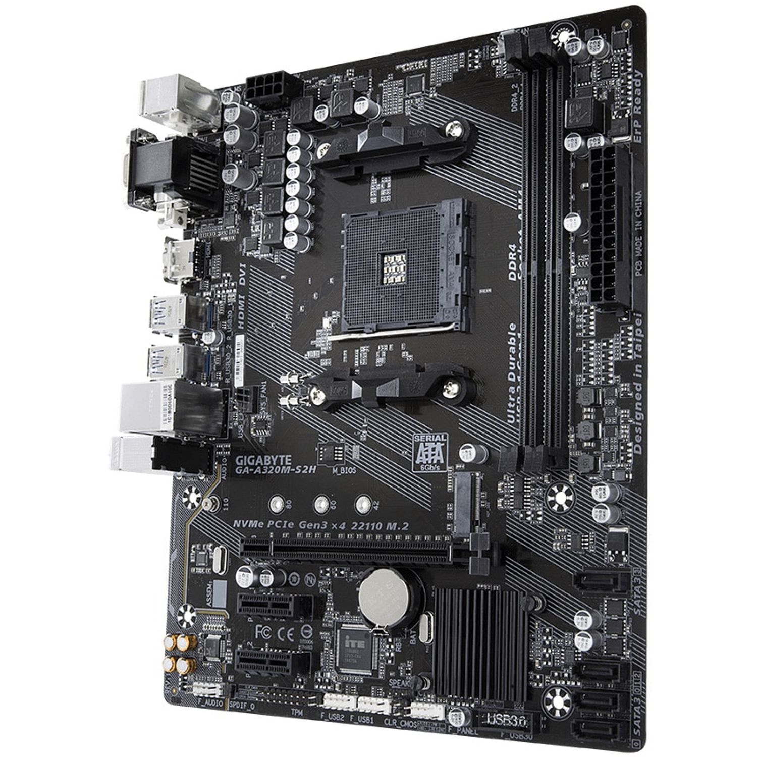 Placa de baza Gigabyte A320M-S2H, Socket AM4 (4719331802530) fotografia produsului View 2 L