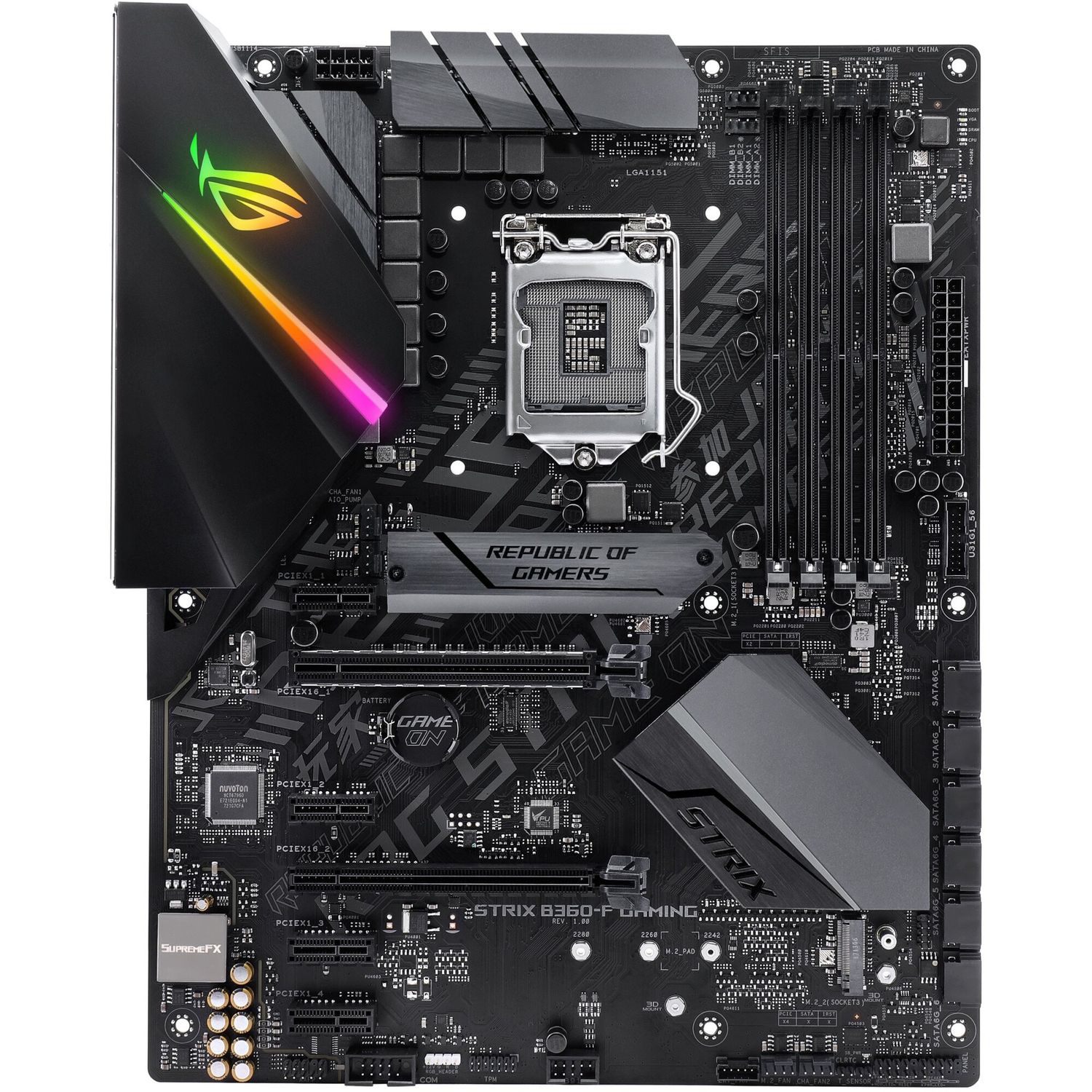 Placa de baza Asus ROG Strix B360-F Gaming, Socket 1151 (4712900906202) fotografia produsului