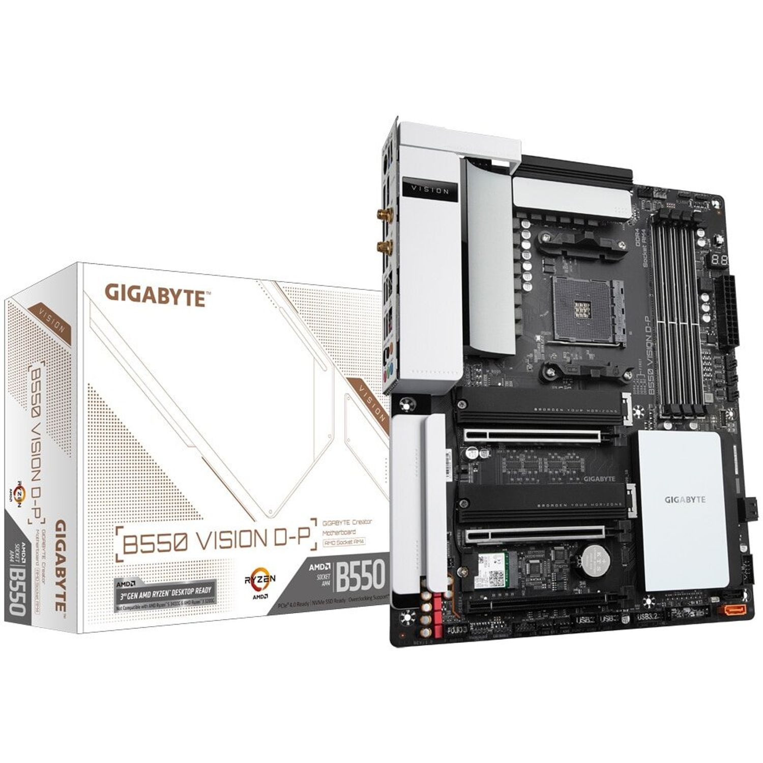 Placa de baza Gigabyte B550 Vision D-P, Socket AM4 (4719331809560) fotografia produsului