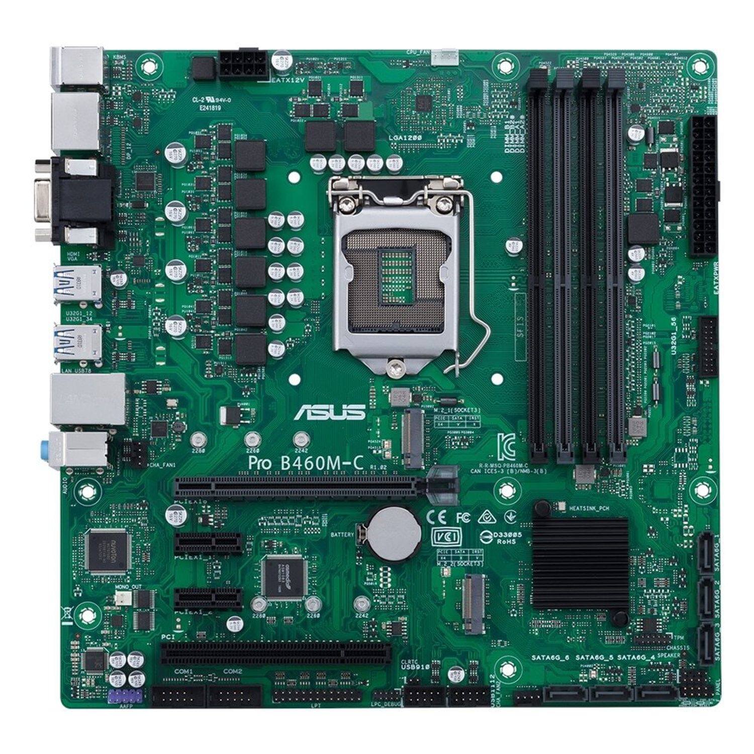 Placa de baza Asus Pro B460M-C/CSM, Socket 1200 (4718017720618) fotografia produsului