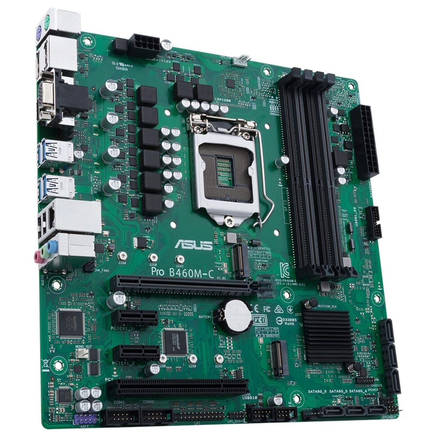 Placa de baza Asus Pro B460M-C/CSM, Socket 1200 (4718017720618) fotografia produsului View 2 L