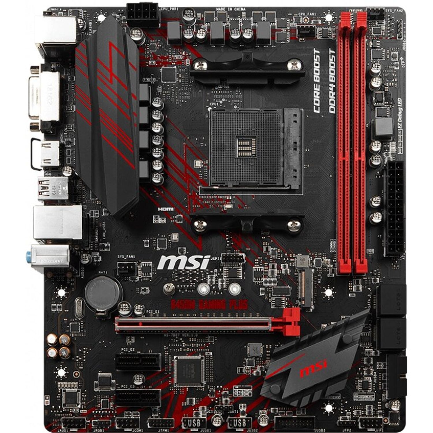 Placa de baza MSI B450M Gaming Plus, Socket AM4 (4719072587024) fotografia produsului