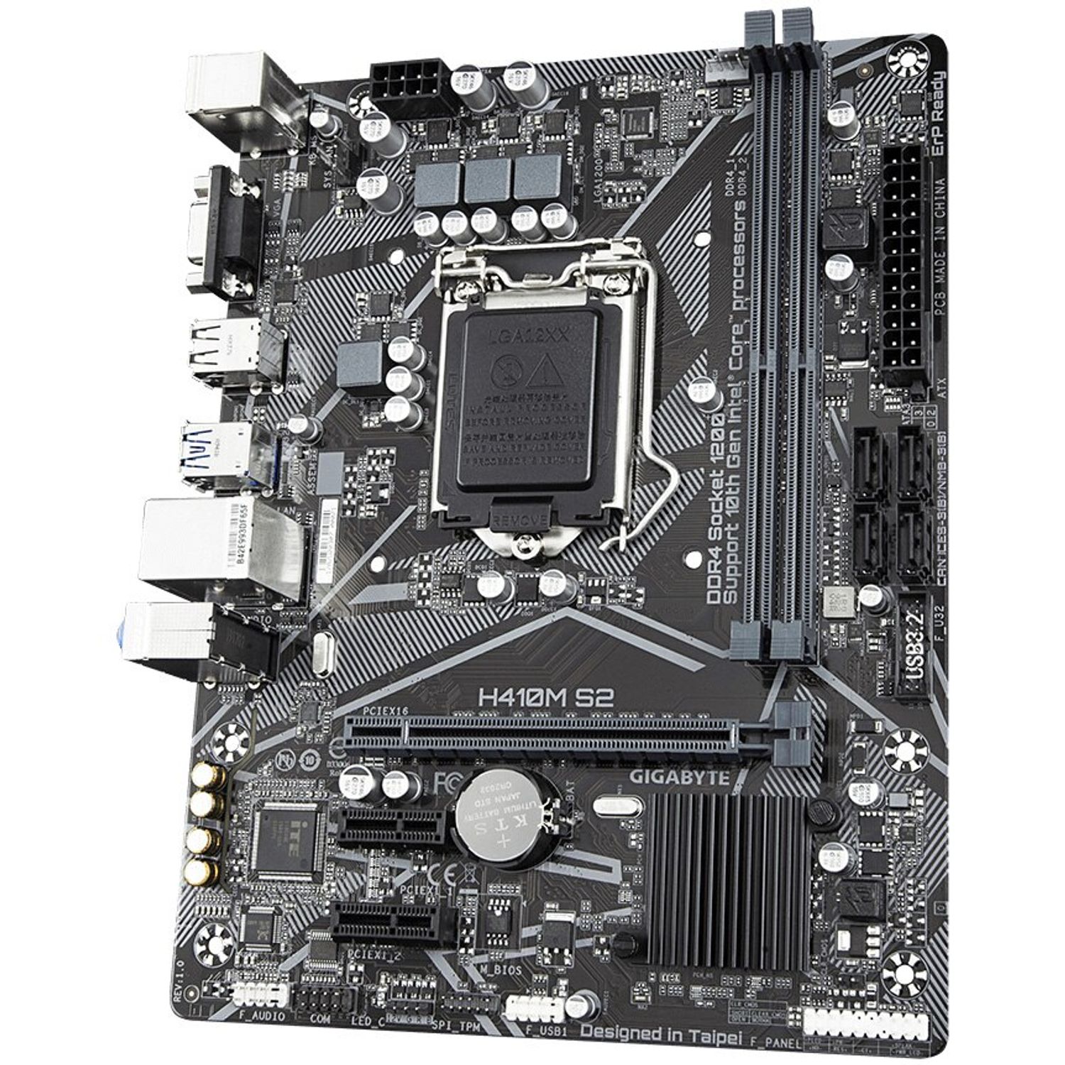 Placa de baza Gigabyte H410M S2, Socket 1200 (4719331809386) fotografia produsului View 2 L