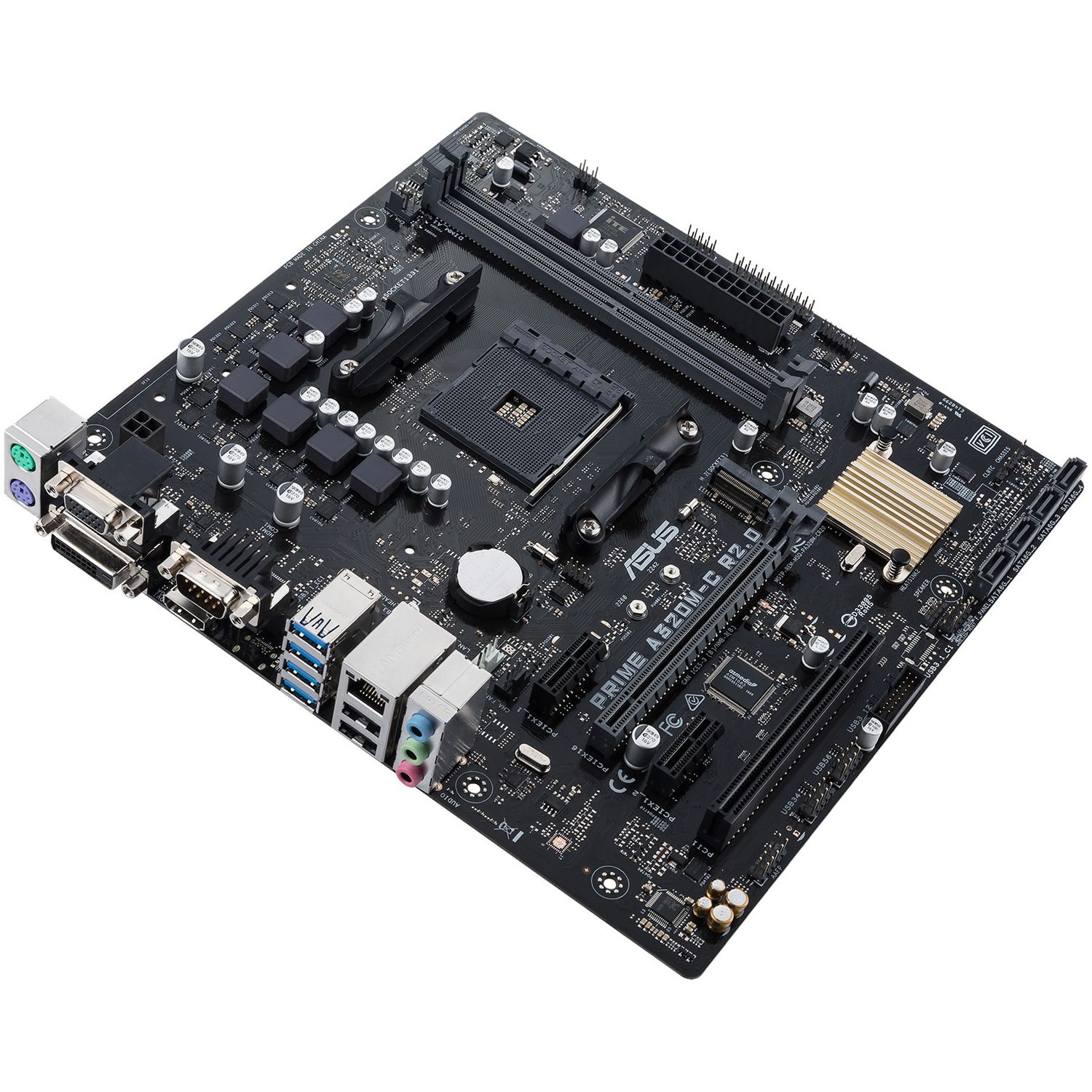 Placa de baza Asus Prime A320M-C R20, Socket AM4 (4712900694956) fotografia produsului View 5 L