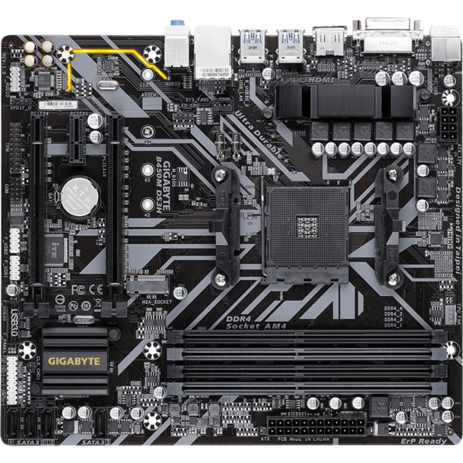 Placa de baza Gigabyte B450M DS3H, Socket AM4 (4719331810719) fotografia produsului View 2 L