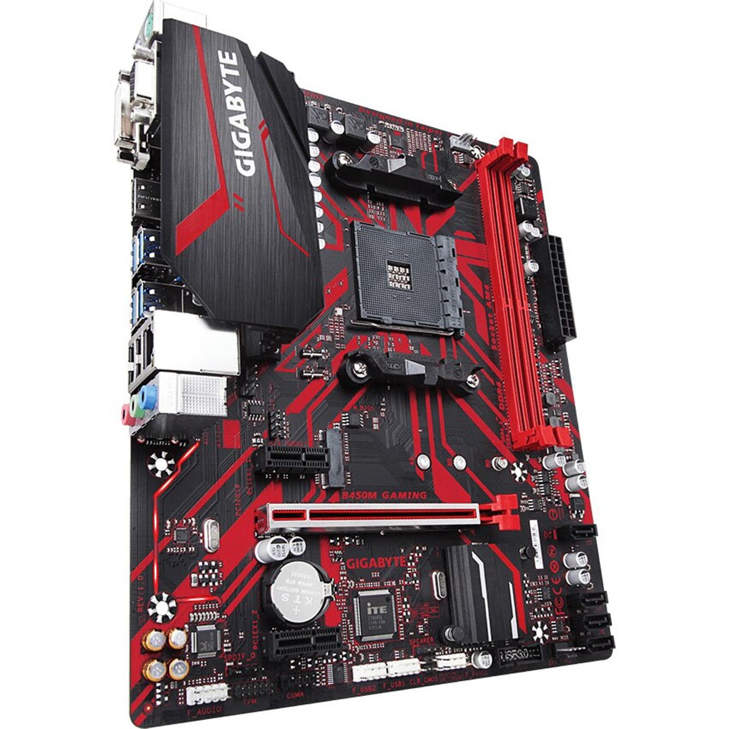 Placa de baza Gigabyte B450M Gaming, Socket AM4 (4719331804497) fotografia produsului View 2 L