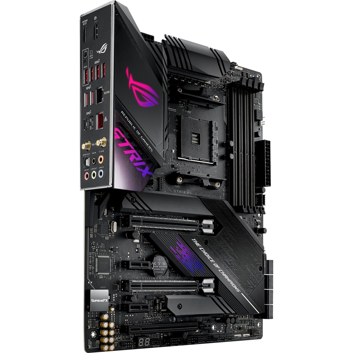 Placa de baza Asus ROG Strix X570-E Gaming, Socket AM4 (4718017380515) fotografia produsului View 2 L