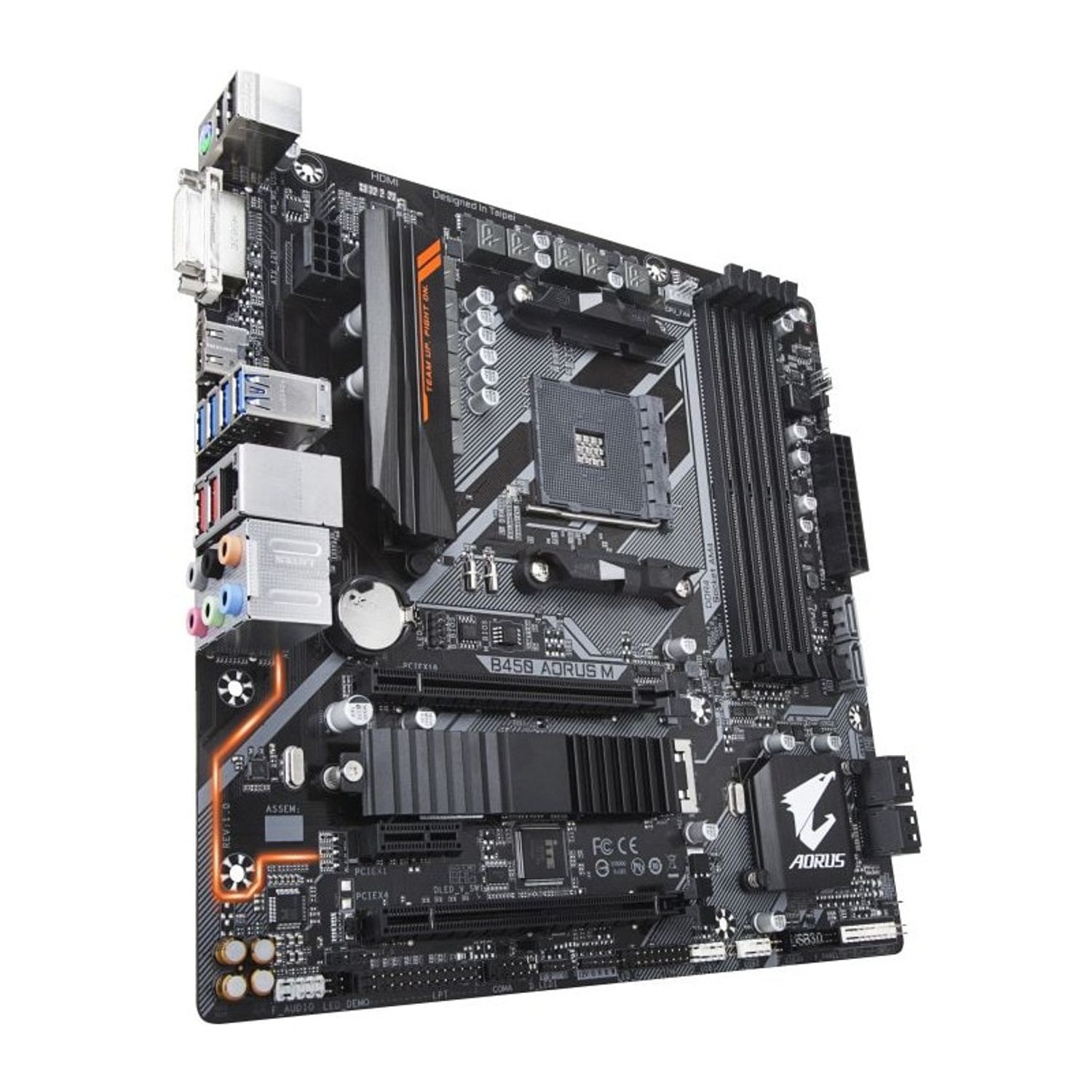 Placa de baza Gigabyte B450 Aorus M, Socket AM4 (4719331803858) fotografia produsului View 3 L