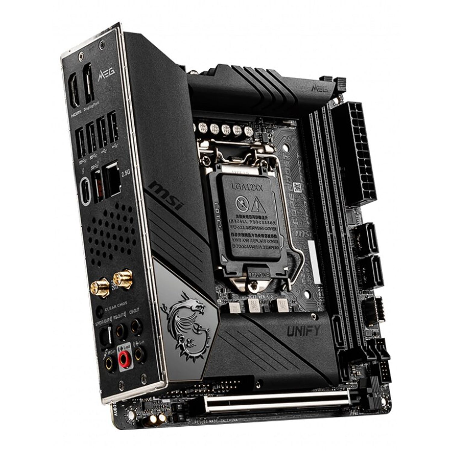 Placa de baza MSI MEG Z490I Unify, Socket 1200 (4719072720186) fotografia produsului View 2 L