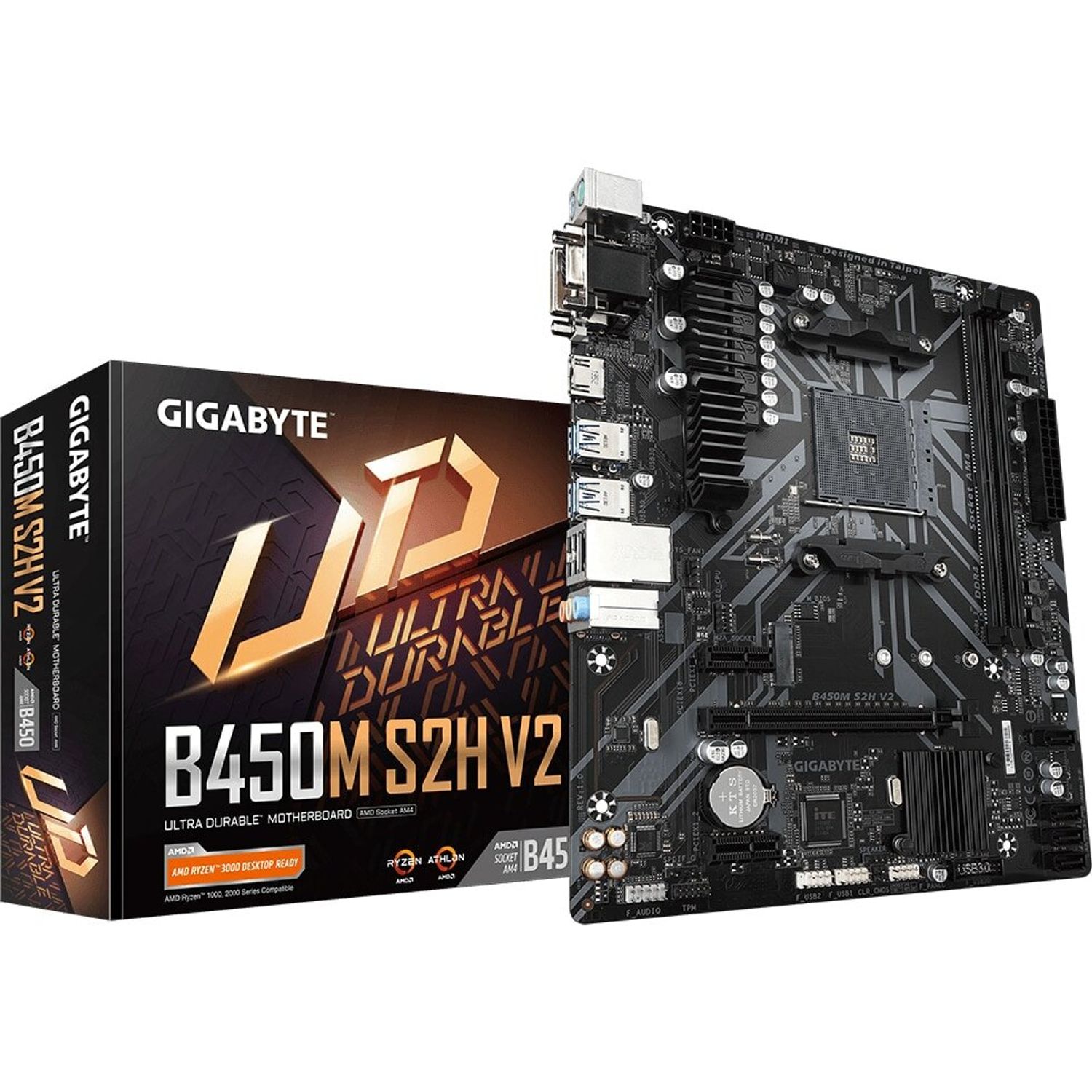 Placa de baza Gigabyte B450M S2H V2, Socket AM4 (4719331810832) fotografia produsului