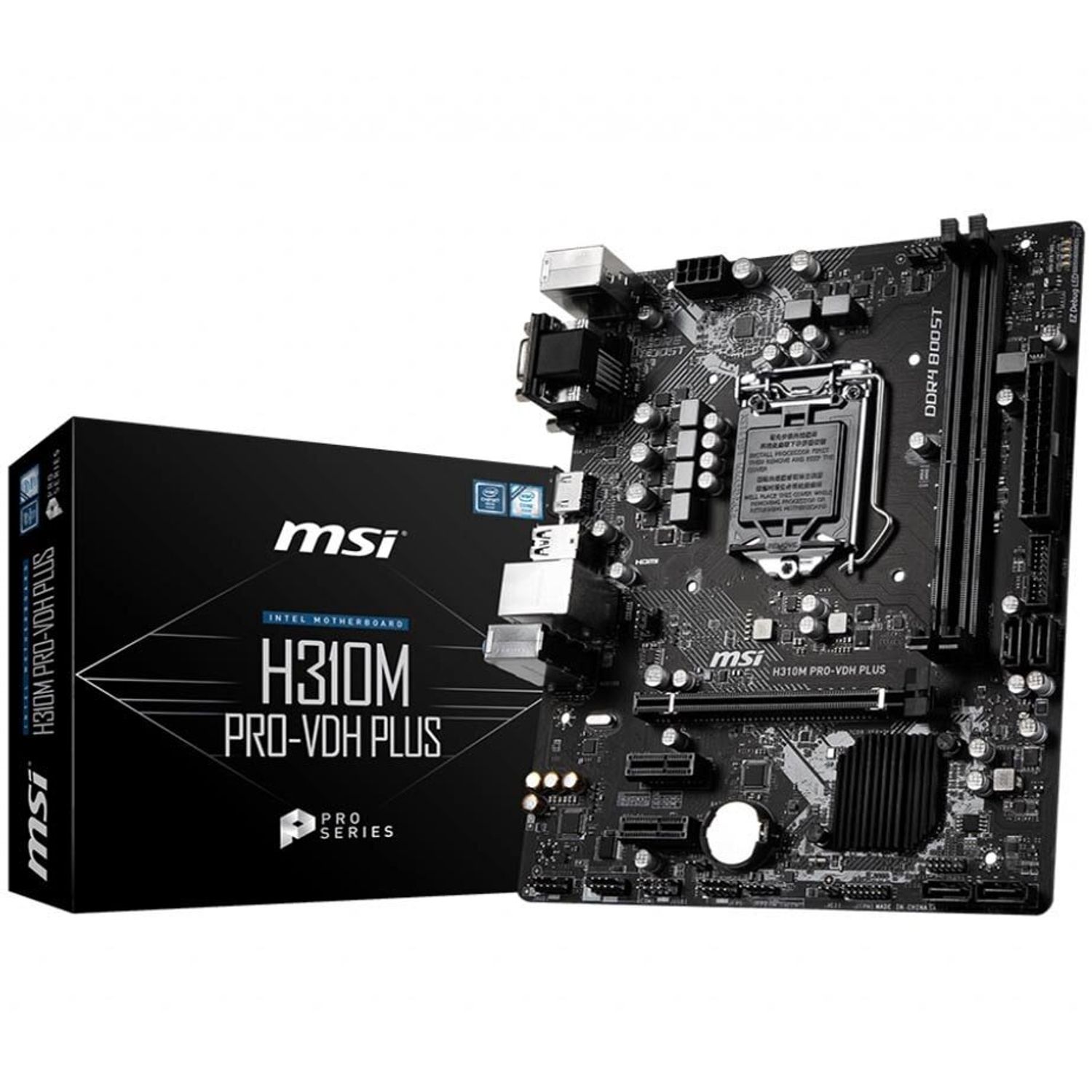 Placa de baza MSI H310M Pro-VDH Plus, Socket 1151 (4719072587116) fotografia produsului