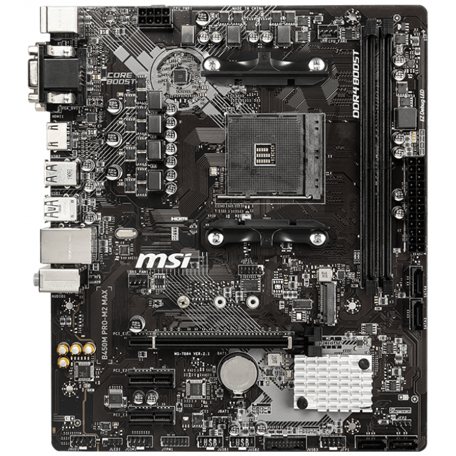 Placa de baza MSI B450M Pro-M2 Max, Socket AM4 (4719072661649) fotografia produsului