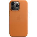 Husa de protectie Apple Leather Case with MagSafe pentru iPhone 13 Pro, Golden Brown fotografia produsului