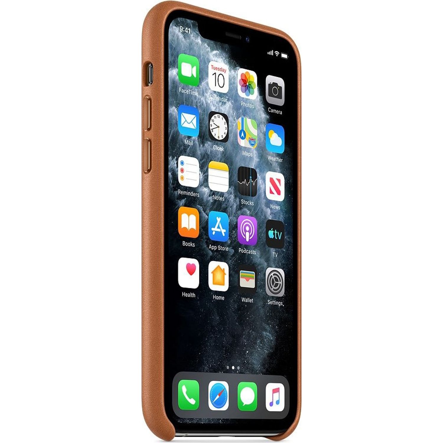 Husa de protectie Apple pentru iPhone 11 Pro, Piele, Saddle Brown fotografia produsului View 2 L