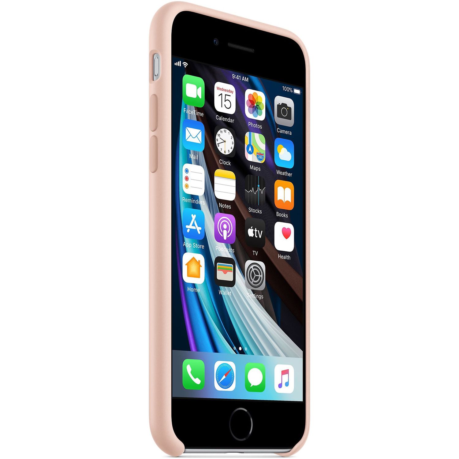Husa de protectie Apple pentru iPhone SE 2, Silicon, Pink fotografia produsului View 5 L