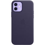 Husa de protectie Apple Leather Case MagSafe pentru iPhone 12/12 Pro, Deep Violet fotografia produsului View 2 S