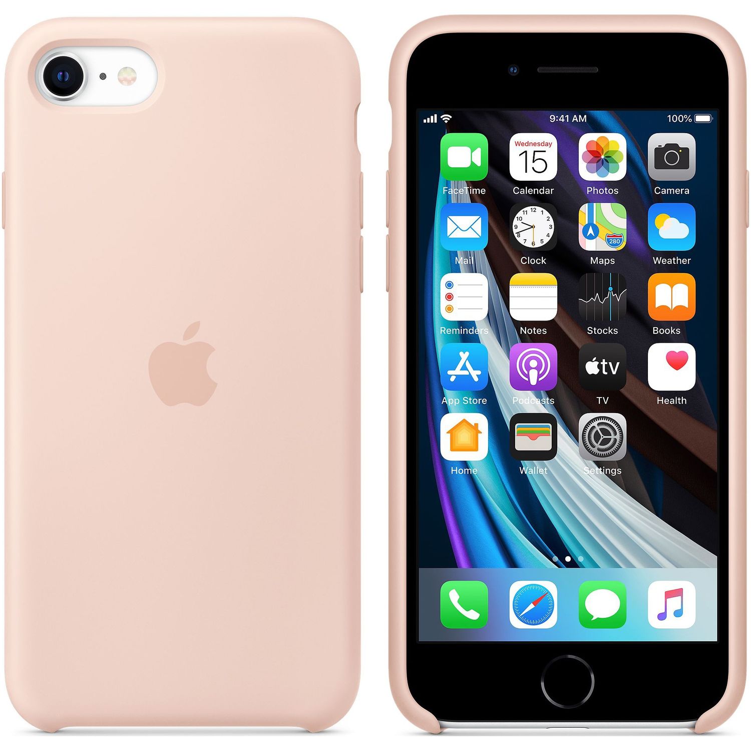 Husa de protectie Apple pentru iPhone SE 2, Silicon, Pink fotografia produsului View 6 L