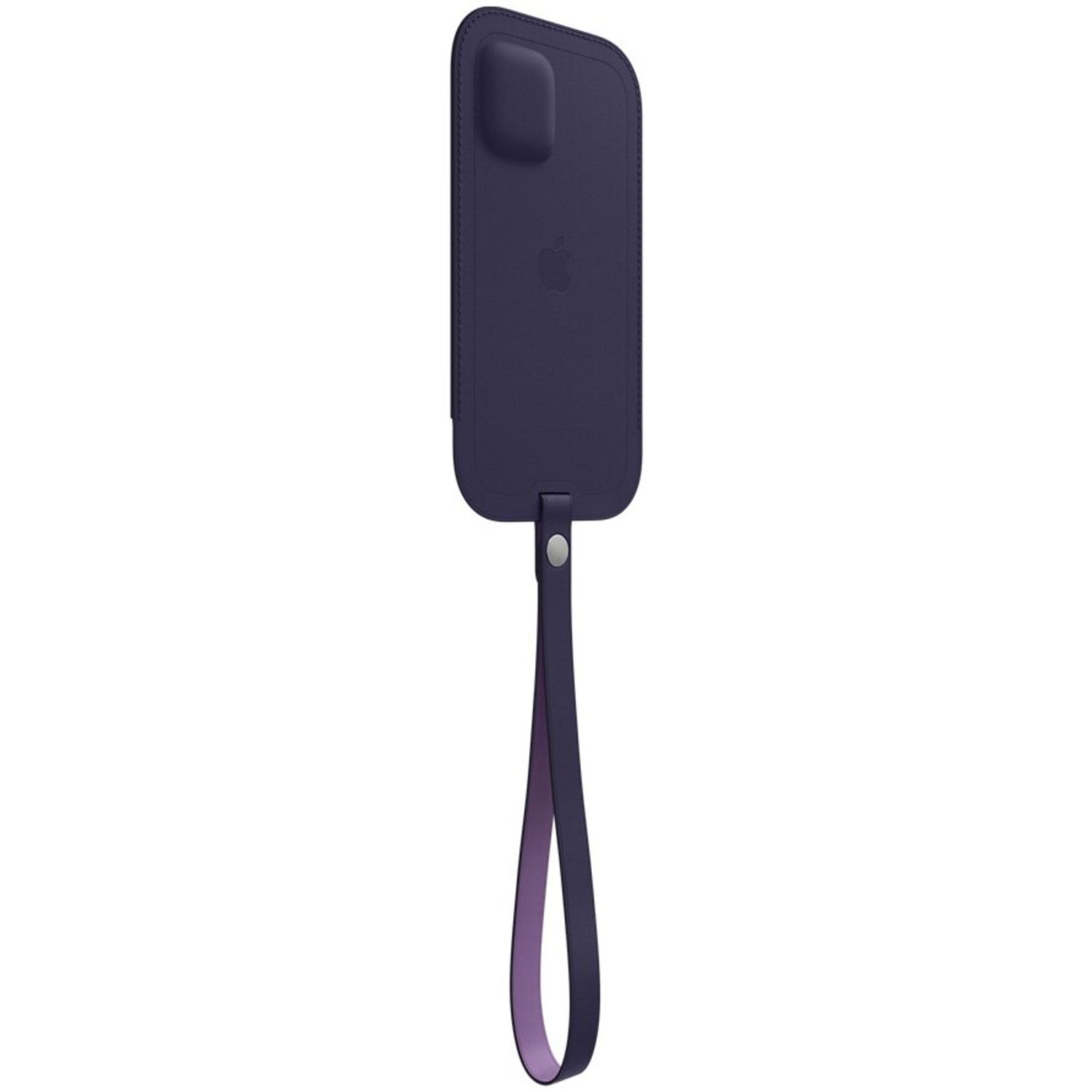 Husa de protectie Apple Leather Sleeve MagSafe pentru IPhone 12 mini, Deep Violet fotografia produsului View 2 L
