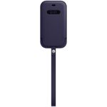 Husa de protectie Apple Leather Sleeve MagSafe pentru IPhone 12 mini, Deep Violet fotografia produsului