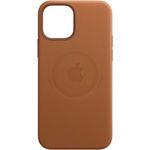 Husa de protectie Apple Leather Case MagSafe pentru iPhone 12 Pro Max, Saddle Brown fotografia produsului