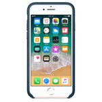 Husa de protectie Apple pentru iPhone 8 / iPhone 7, Piele, Cosmos Blue fotografia produsului View 3 S