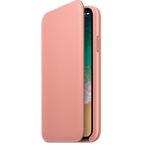 Husa de protectie Apple Leather Folio pentru iPhone X, Soft Pink fotografia produsului View 2 S