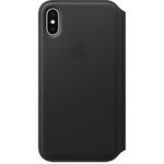 Husa de protectie Apple Folio pentru iPhone X, Piele, Black fotografia produsului