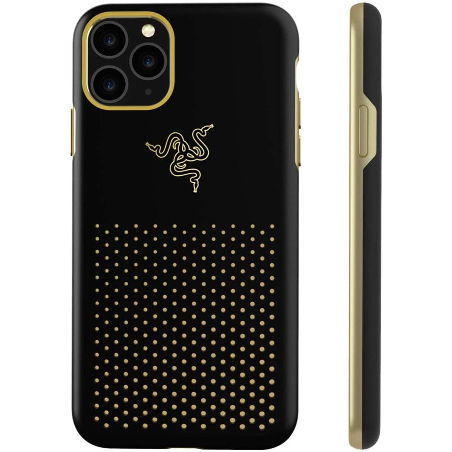 Husa de protectie Razer Arctech Pro THS Edition pentru iPhone 11 Pro max, Black/Gold fotografia produsului View 2 L