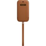Husa de protectie Apple pentru iPhone 12 | 12 Pro, Leather Sleeve, MagSafe, Saddle Brown fotografia produsului