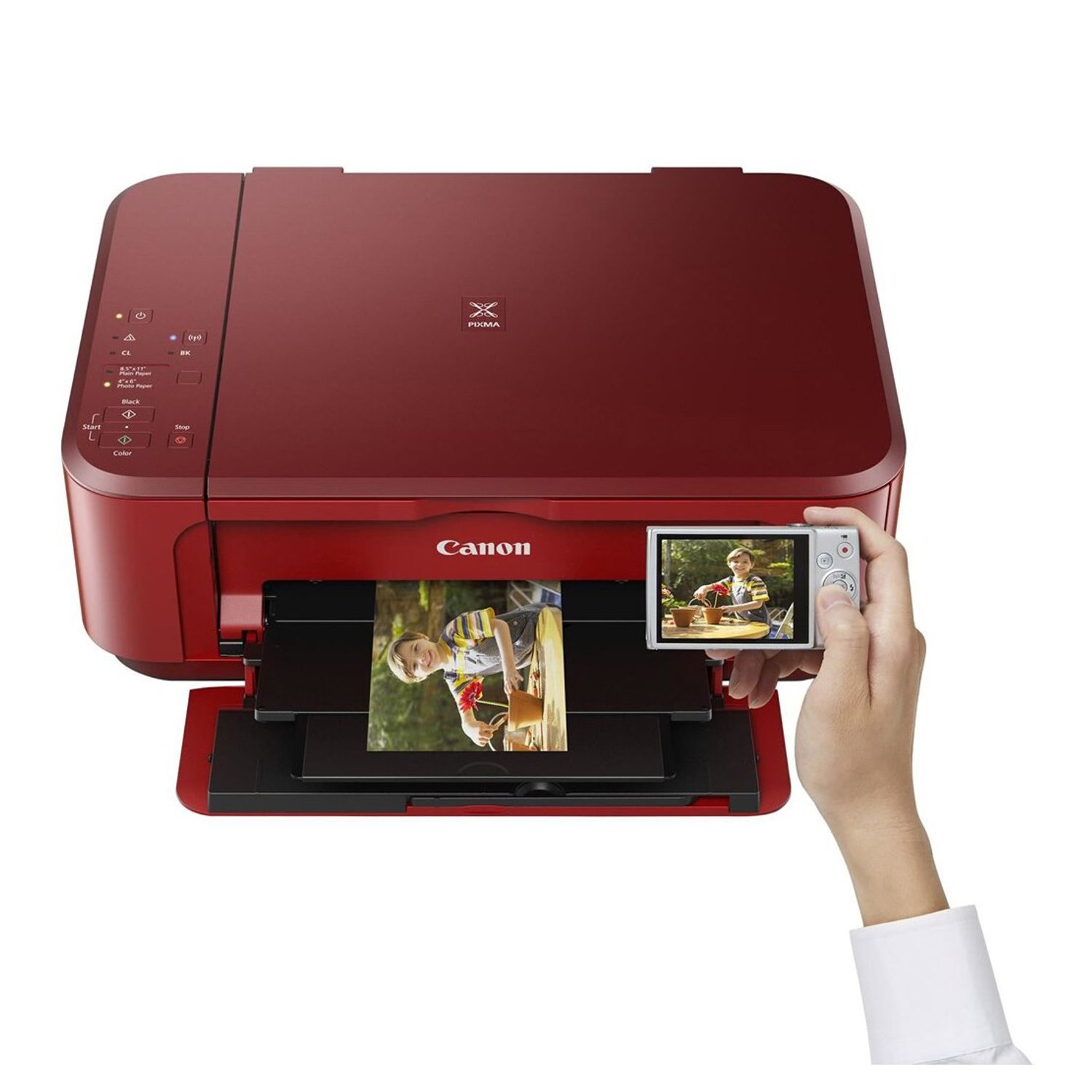 Multifunctional Canon Pixma MG3650, A4, Wireless, Rosu fotografia produsului View 3 L