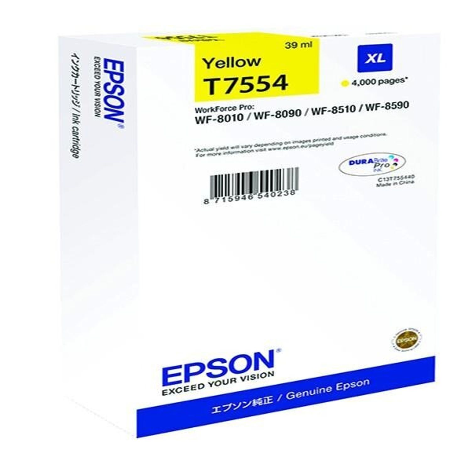 Cartus cerneala Epson T75544, galben, 4000 pagini fotografia produsului