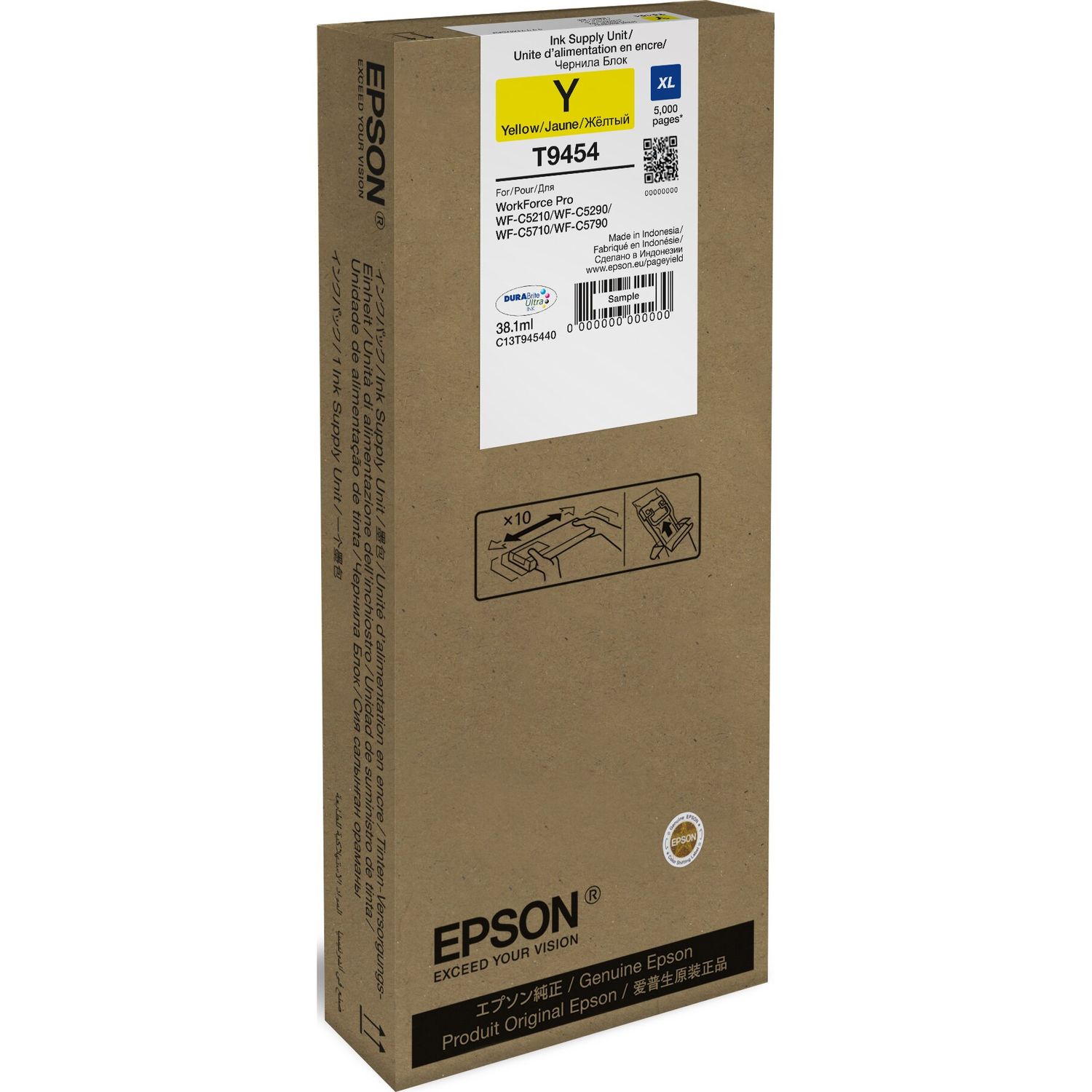 Flacon cerneala Epson XL T9454, Yellow fotografia produsului View 2 L