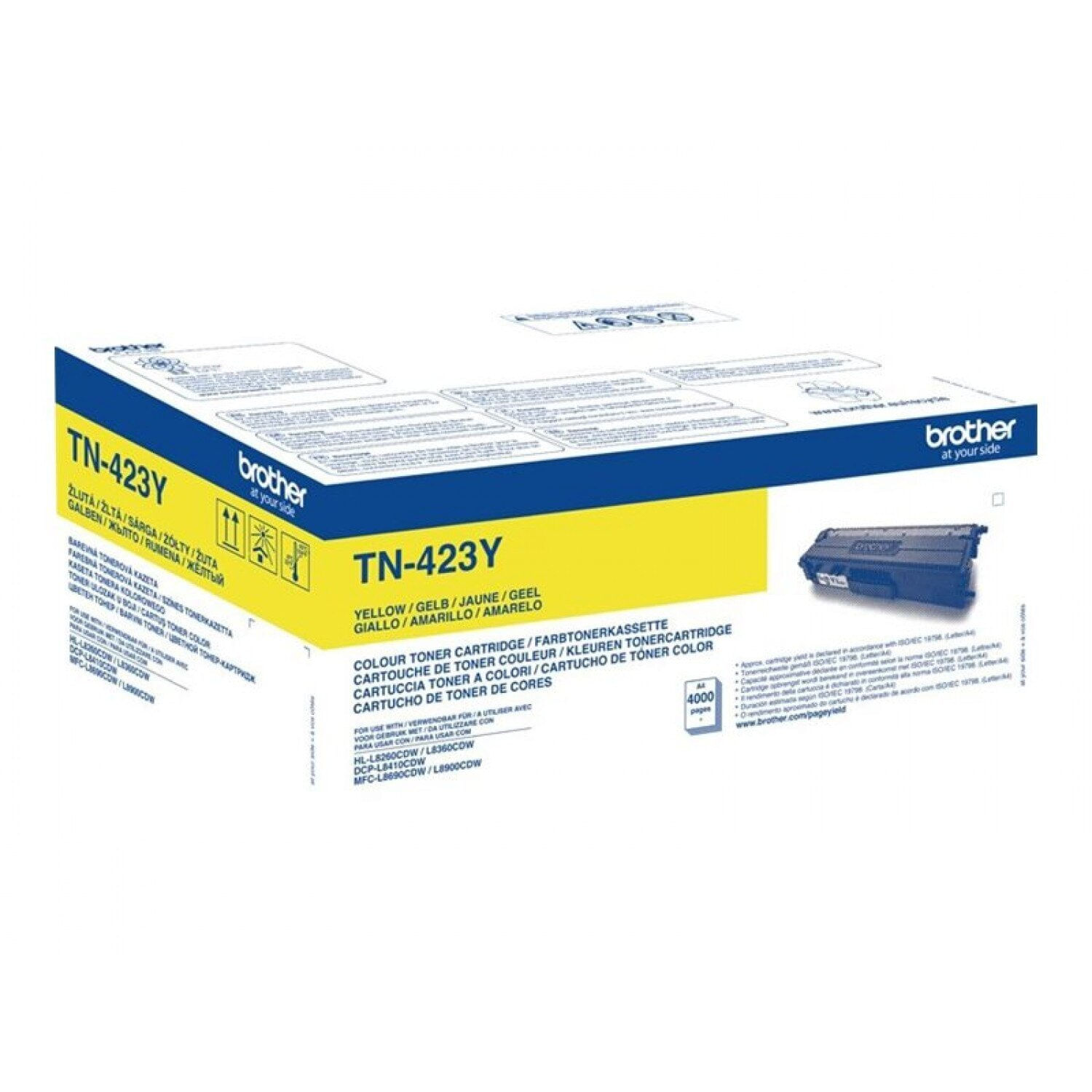 Toner original Brother TN423Y Galben 4000 pagini fotografia produsului