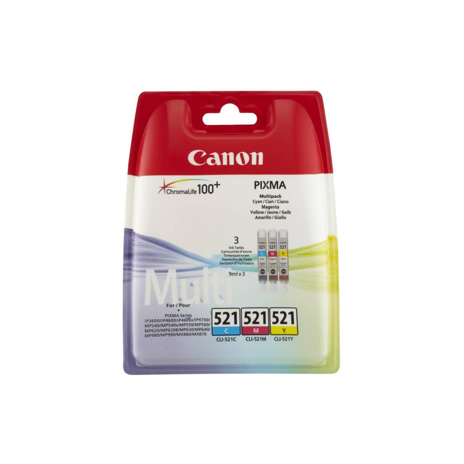 Cartus Canon CLI-521 Cyan, Magenta, Galben fotografia produsului