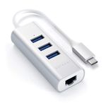 Hub Type-C Satechi Aluminium 3x USB 30, Ethernet, Argintiu fotografia produsului View 3 S