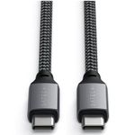Cablu USB-C to USB-C 100W Satechi, impletit, Gri fotografia produsului View 3 S