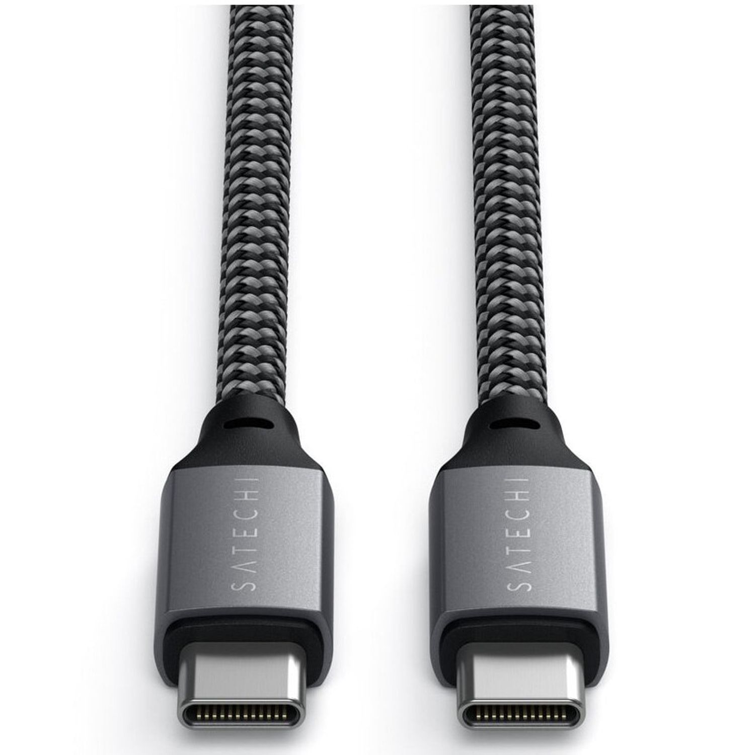 Cablu USB-C to USB-C 100W Satechi, impletit, Gri fotografia produsului View 3 L
