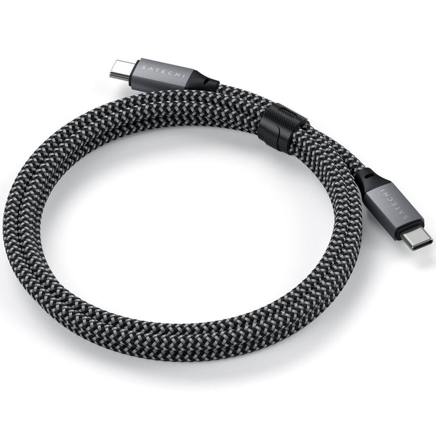 Cablu USB-C to USB-C 100W Satechi, impletit, Gri fotografia produsului View 2 L