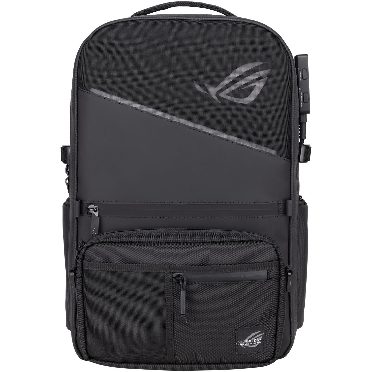 Rucsac laptop gaming ASUS ROG Ranger BP3703, RGB, modular, rezistenta la apa, curea pentru bagaje fotografia produsului View 3 L