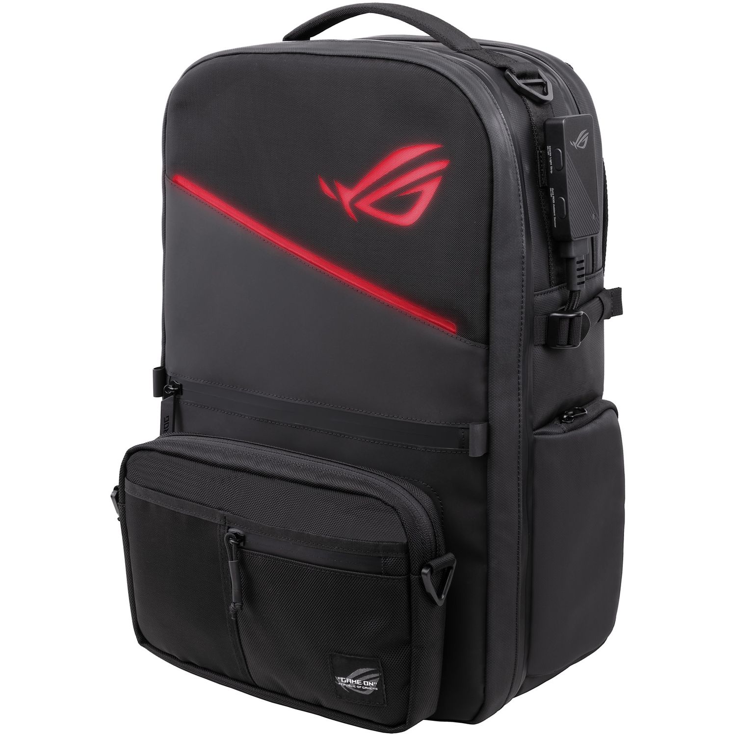 Rucsac laptop gaming ASUS ROG Ranger BP3703, RGB, modular, rezistenta la apa, curea pentru bagaje fotografia produsului View 5 L