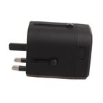 Adaptor priza universal Serioux, 25A, 2 porturi USB, Black fotografia produsului View 2 S