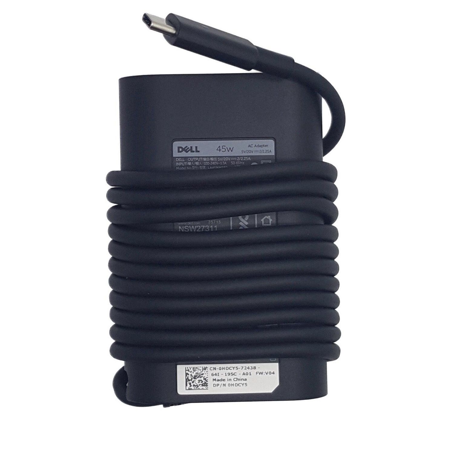 Incarcator original laptop DELL Latitude 5490 45W mufa USB Type-C fotografia produsului
