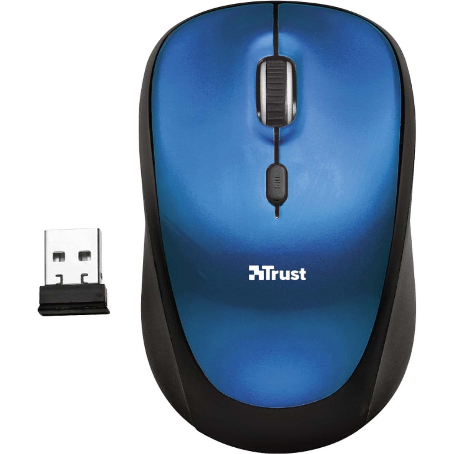 Husa laptop cu mouse wireless Trust Yvo, 156", Albastru fotografia produsului View 4 L