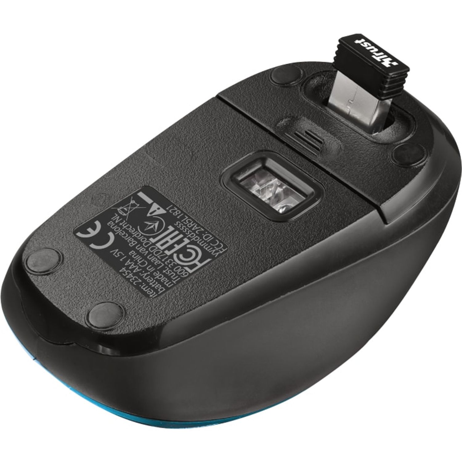 Husa laptop cu mouse wireless Trust Yvo, 156", Albastru fotografia produsului View 7 L