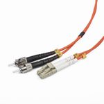 Cablu fibra optica, conectori LC-ST, 1m, duplex multimode, CFO-LCST-OM2-1M fotografia produsului