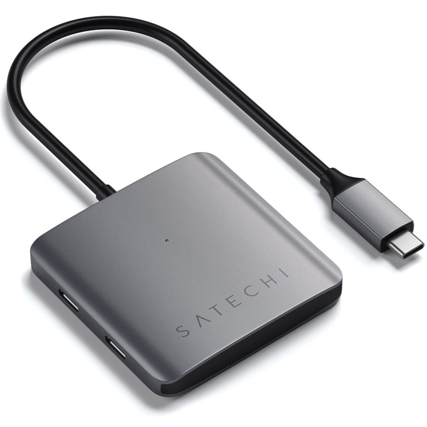 Hub USB-C Satechi 4 porturi 4xUSB-C p&acirc;na la 5 Gbps, Gri spatial fotografia produsului View 4 L