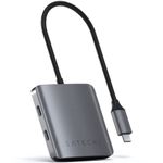 Hub USB-C Satechi 4 porturi 4xUSB-C p&acirc;na la 5 Gbps, Gri spatial fotografia produsului