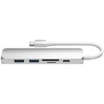 Docking station Satechi TYPE-C Slim Multimedia Adapter V2, Silver fotografia produsului View 4 S