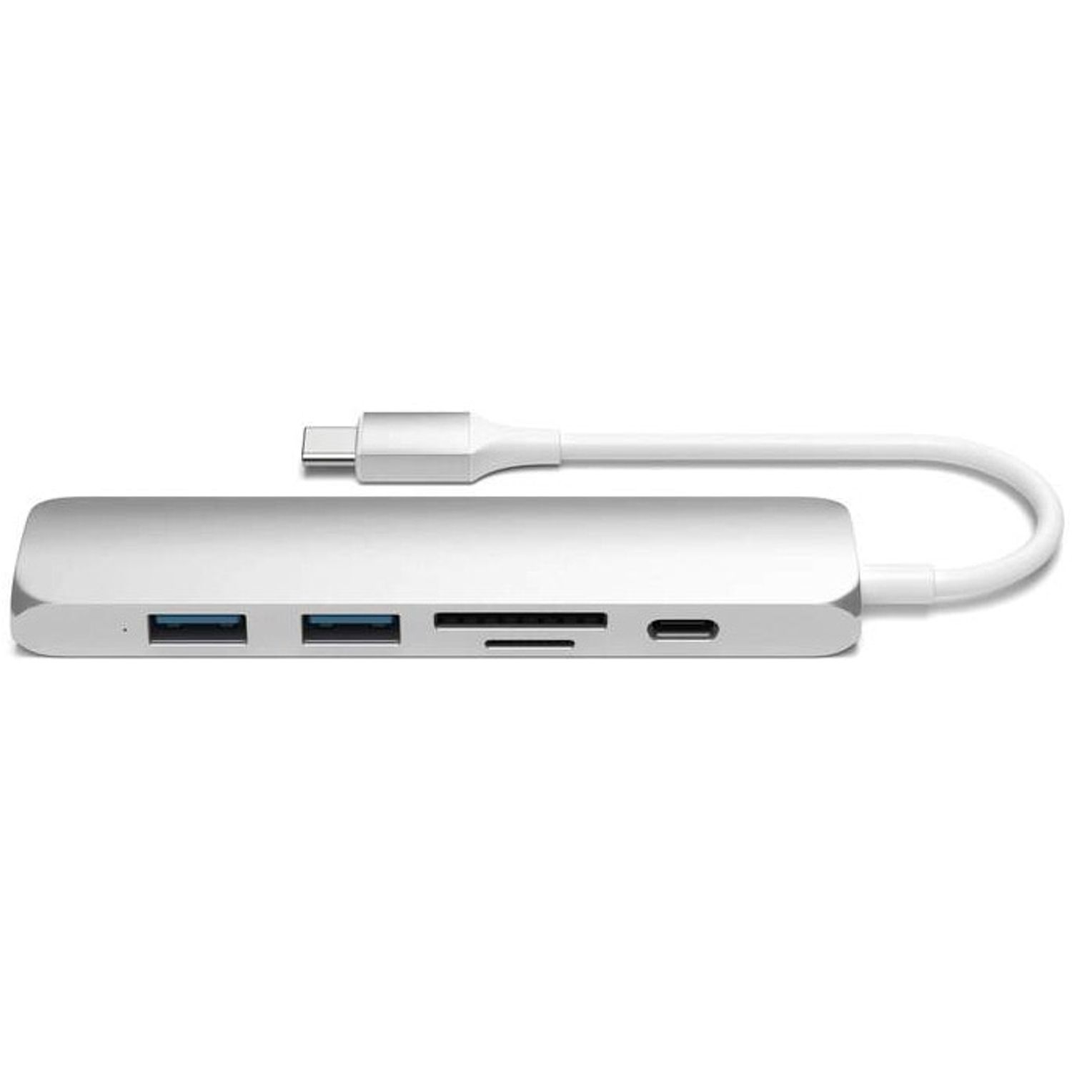 Docking station Satechi TYPE-C Slim Multimedia Adapter V2, Silver fotografia produsului View 4 L